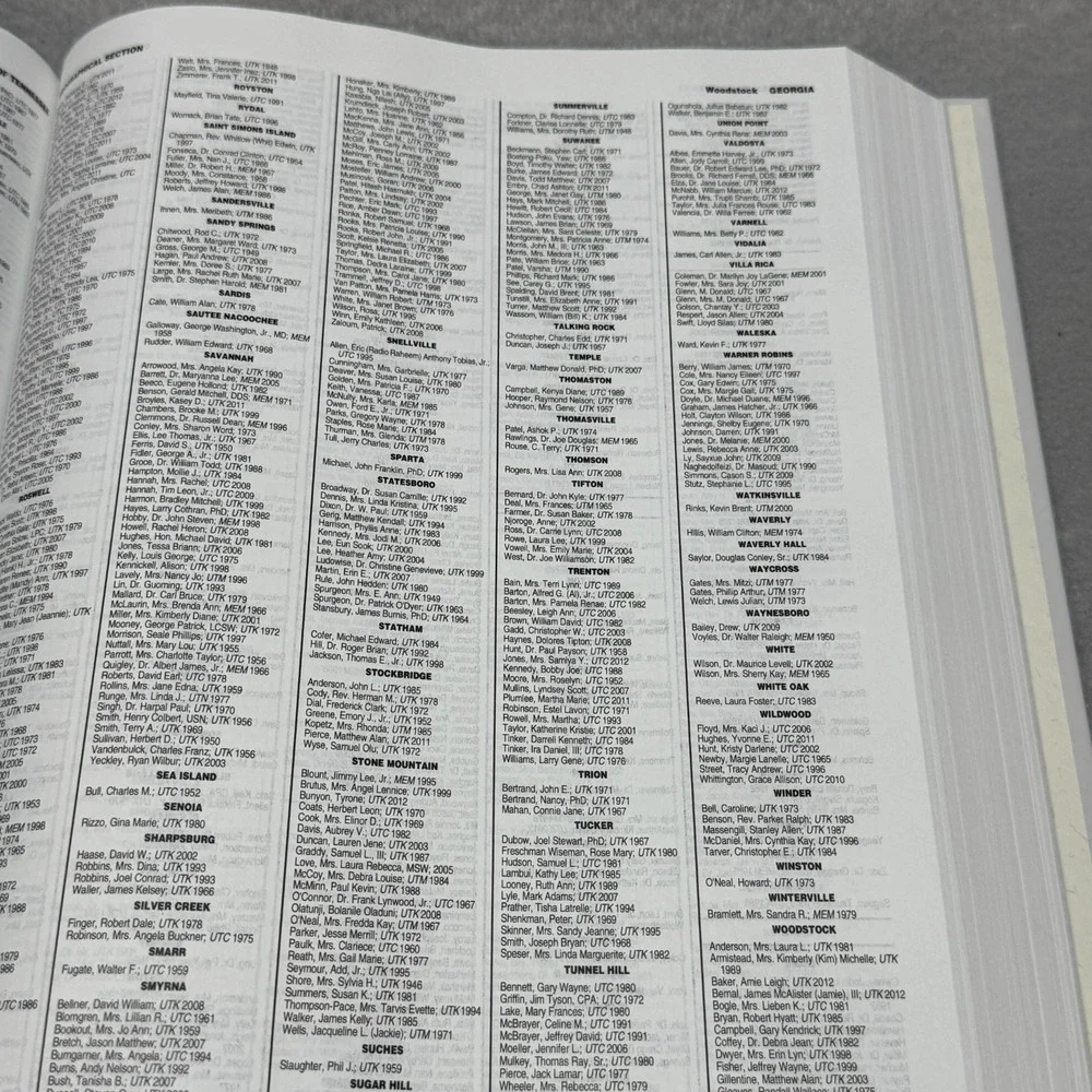 2013 University of Tennessee Alumni Directory HC Knoxville UT Vols Genealogy